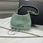 Borsa Prada Cleo in raso con cristalli