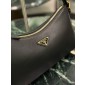 Prada Aimée medium leather shoulder bag-Black