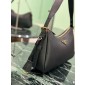 Prada Aimée medium leather shoulder bag-Black