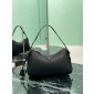 Prada Aimée medium leather shoulder bag-Black