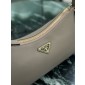 Prada Aimée medium leather shoulder bag-Grey