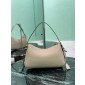 Prada Aimée medium leather shoulder bag-Travertine
