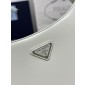 Borsa a spalla Prada Cleo in pelle spazzolata-White