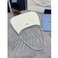 Borsa a spalla Prada Cleo in pelle spazzolata-White