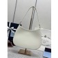 Borsa a spalla Prada Cleo in pelle spazzolata-White