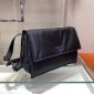 Nylon large padded shoulder bag 