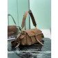 Borsa Prada Explore medium in Re-Nylon con pattina-Brown