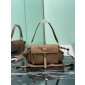 Borsa Prada Explore medium in Re-Nylon con pattina-Brown