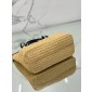 Borsa shopping medium in crochet e pelle
