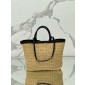 Borsa shopping medium in crochet e pelle