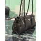 Borsa shopping Prada Bonnie medium in pelle anticata-Black