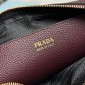 Borsa Prada a tracolla small in pelle-Bordeaux