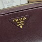 Borsa Prada a tracolla small in pelle-Bordeaux