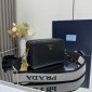Borsa Prada a tracolla small in pelle-Black