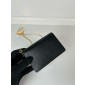 Saffiano leather card holder with shoulder strap