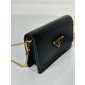 Saffiano leather card holder with shoulder strap
