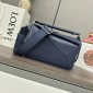 Loewe Small Puzzle in Smooth Calfskin-deep blue
