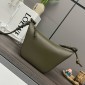 Loewe Mini Hammock Hobo in Classic Calfskin-Dark Khaki