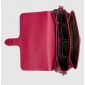 Interlocking GG Calfskin Borse, Fuchsia