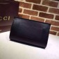 Bamboo Daily Leather Clutch, Black 