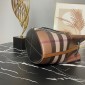Burberry Small TB Bucket Bag-Dark birch brown
