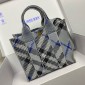 Burberry Mini Check Knitted Tote -Lichen