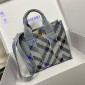 Burberry Mini Check Knitted Tote -Lichen