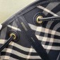 Burberry Medium Check Bucket Bag- Black/Calico