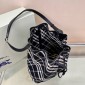 Burberry Medium Check Bucket Bag- Black/Calico