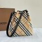 Burberry Medium Check Bucket Bag-Sand