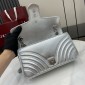 Gucci GG marmont Small Shoulder Bag- Metallic Silver leather 