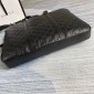  GG signature leather document bag-black