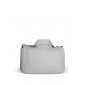 Moschino Lambskin Jacket Medium Shoulder Bag , White 