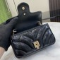 Gucci GG marmont Super Mini bag -Black patent leather 