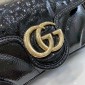 Gucci GG marmont Super Mini bag -Black patent leather 