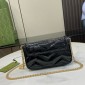 Gucci GG marmont Super Mini bag -Black patent leather 