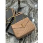 YSL Yves Saint Laurent Medium Chain Bag in Suede-Nude