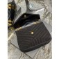 YSL Yves Saint Laurent Medium Chain Bag in Suede-Black