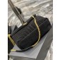 YSL Yves Saint Laurent Medium Chain Bag in Suede-Black