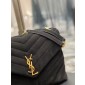 YSL Yves Saint Laurent Medium Chain Bag in Suede-Black