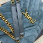 YSL Yves Saint Laurent Medium Chain Bag in Suede-Blue