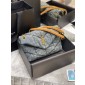 YSL Yves Saint Laurent Puffer Small Bag in Denium