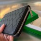  Bottega Veneta Intrecciato Zip Around Wallet