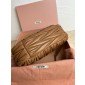 Miu Miu Wander matelassé nappa leather hobo bag-Caramel