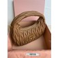 Miu Miu Wander matelassé nappa leather hobo bag-Caramel