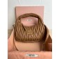 Miu Miu Wander matelassé nappa leather hobo bag-Caramel