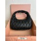 Miu Miu Wander matelassé nappa leather hobo bag-Black