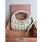 Miu Miu Wander matelassé nappa leather hobo bag-White