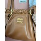 Miu Miu Small Joie nappa leather bag-Oak