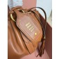 Miu Miu Small Joie nappa leather bag-Oak